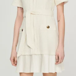 Abito Cappotto In Lana Effetto Tweed