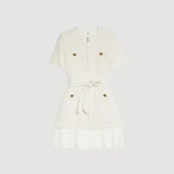 Abito Cappotto In Lana Effetto Tweed