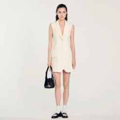 Abito Corto Stile Tailleur A Pieghe