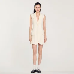 Abito Corto Stile Tailleur A Pieghe