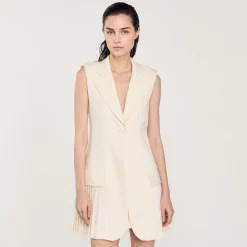 Abito Corto Stile Tailleur A Pieghe
