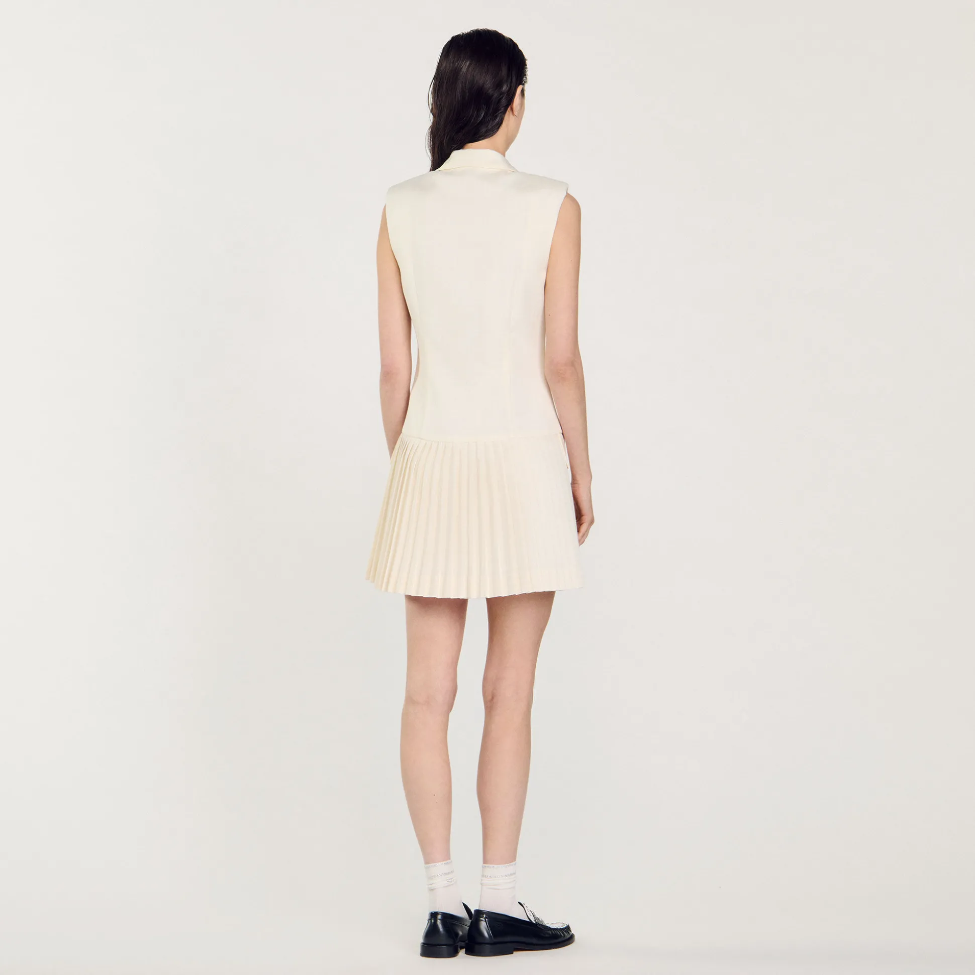 Abito Corto Stile Tailleur A Pieghe