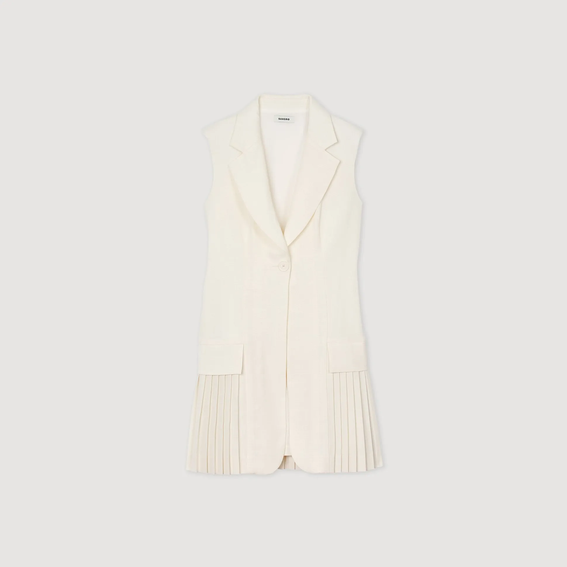 Abito Corto Stile Tailleur A Pieghe