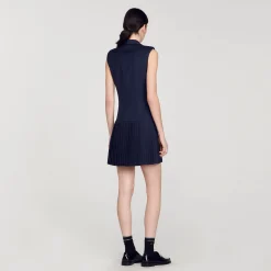 Abito Corto Stile Tailleur A Pieghe