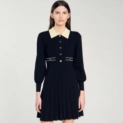 Abito In Maglia Plissettata