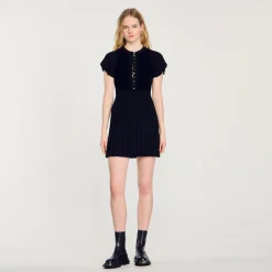 Abito In Maglia Plissettata