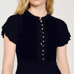 Abito In Maglia Plissettata