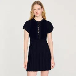 Abito In Maglia Plissettata