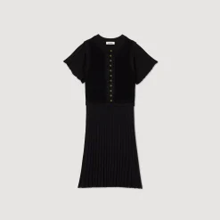 Abito In Maglia Plissettata