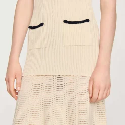 Abito In Maglia Pointelle