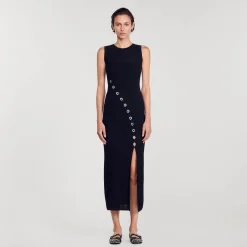 Abito Lungo Con Gioielli In Strass