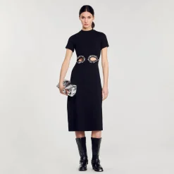 Abito Midi Con Cut-out Glitterati