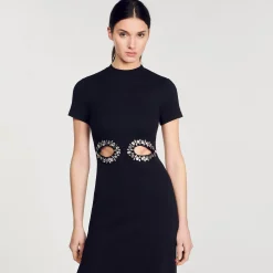 Abito Midi Con Cut-out Glitterati