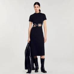 Abito Midi Con Cut-out Glitterati
