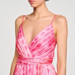 Abito Midi Con Fascia Da Allacciare