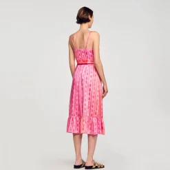 Abito Midi Con Fascia Da Allacciare