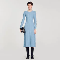 Abito Midi In Maglia A Maniche Lunghe