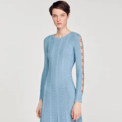 Abito Midi In Maglia A Maniche Lunghe