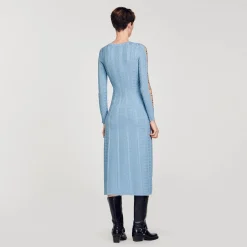Abito Midi In Maglia A Maniche Lunghe