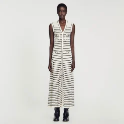 Abito Midi In Maglia A Righe