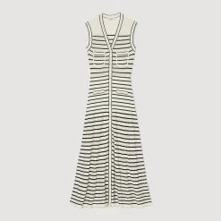 Abito Midi In Maglia A Righe