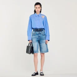 Bermuda Di Jeans Con Doppia Vita