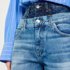 Bermuda Di Jeans Con Doppia Vita