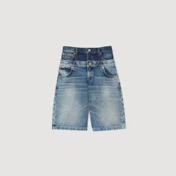 Bermuda Di Jeans Con Doppia Vita
