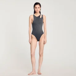 Body Con Spalla Glitterata