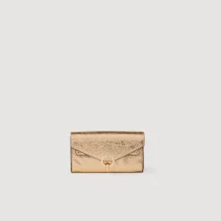 Borsa A Pochette In Pelle Dorata