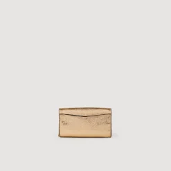 Borsa A Pochette In Pelle Dorata