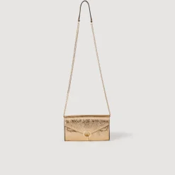 Borsa A Pochette In Pelle Dorata