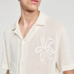 Camicia A Fiori In Maglia
