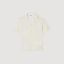 Camicia A Fiori In Maglia