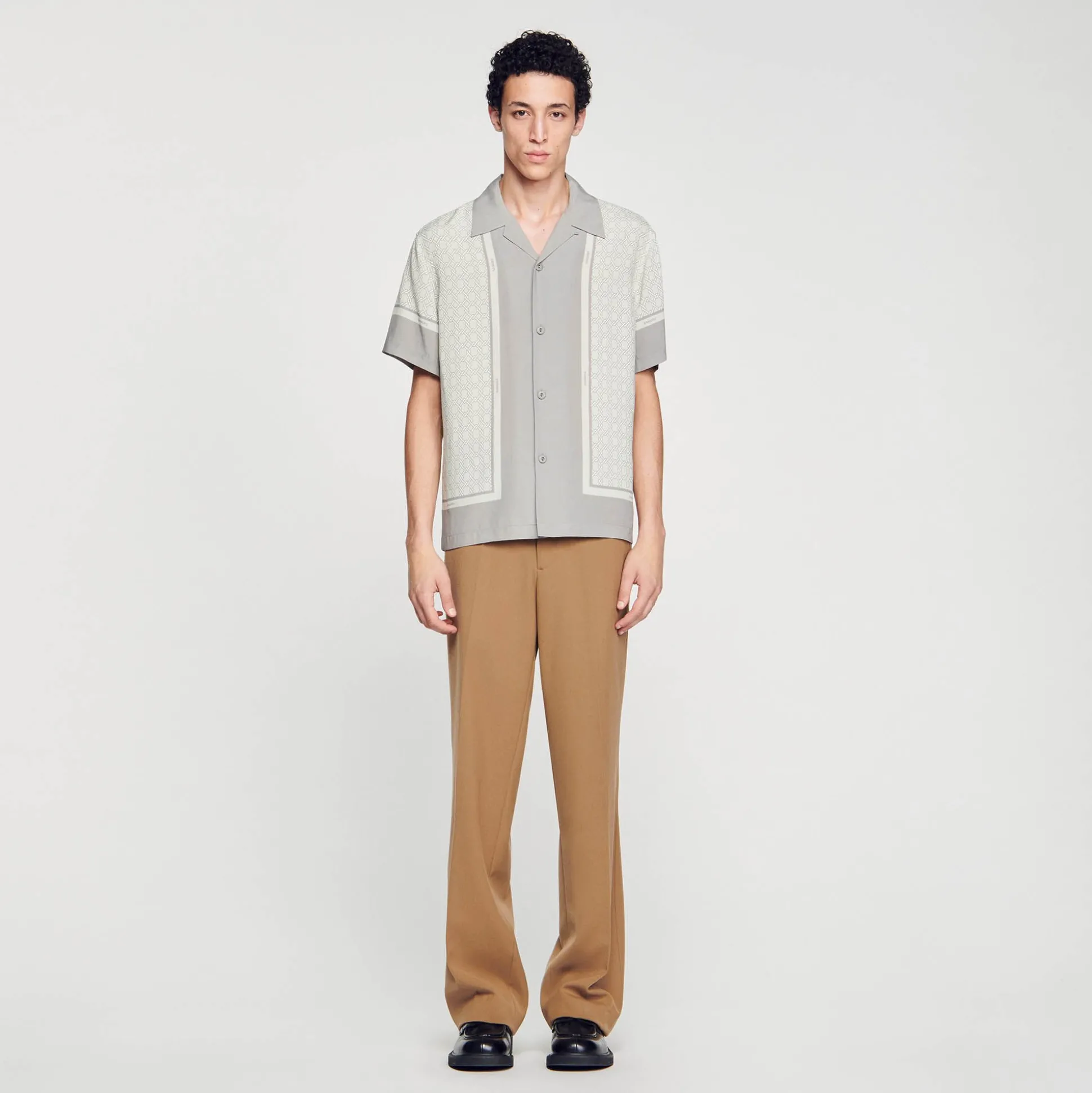 Camicia A Maniche Corte Con Stampa
