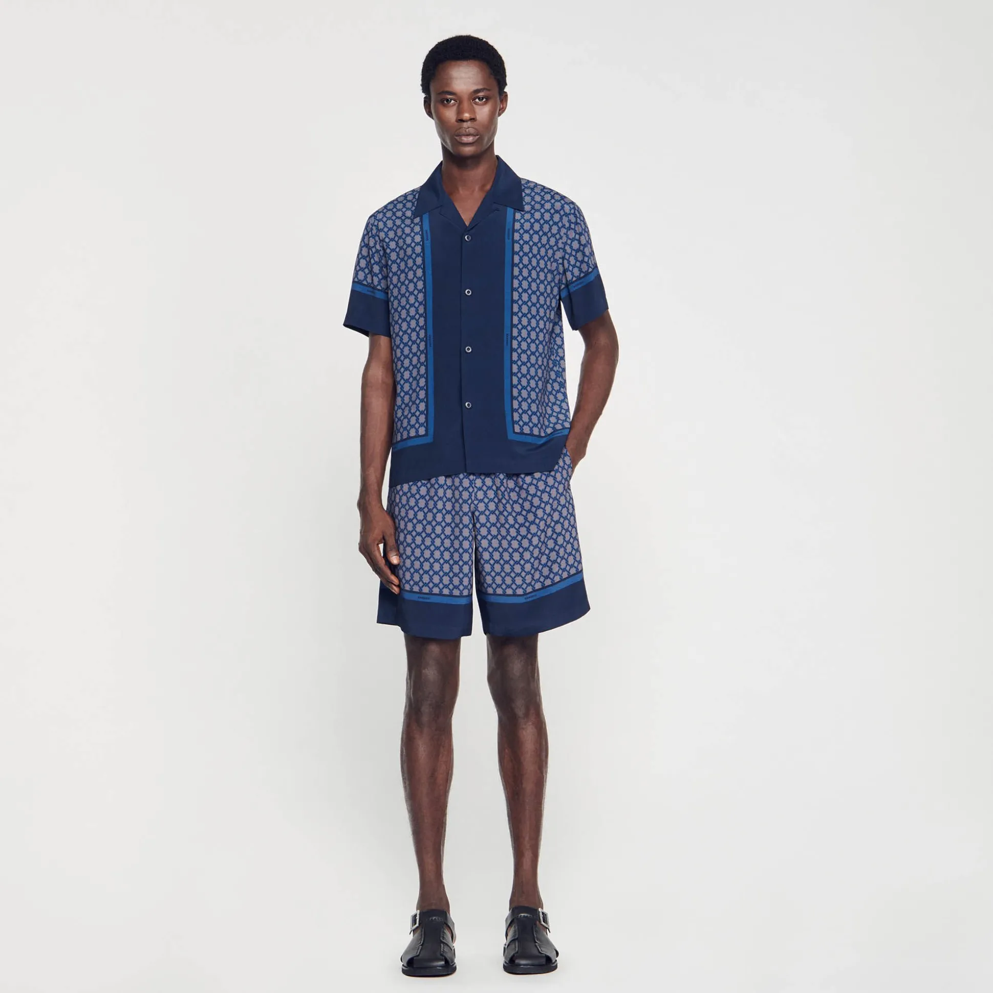 Camicia A Maniche Corte Con Stampa