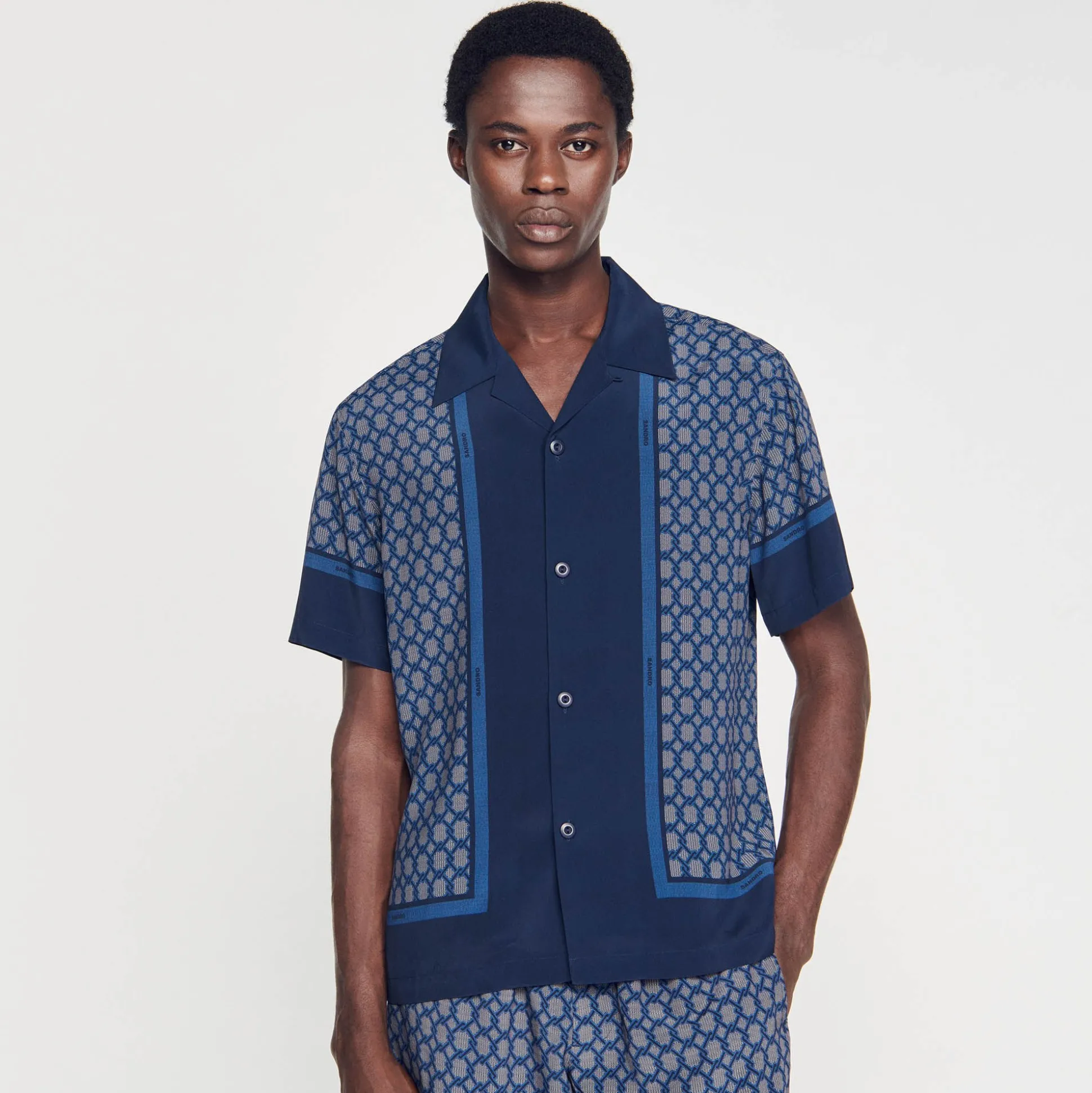 Camicia A Maniche Corte Con Stampa