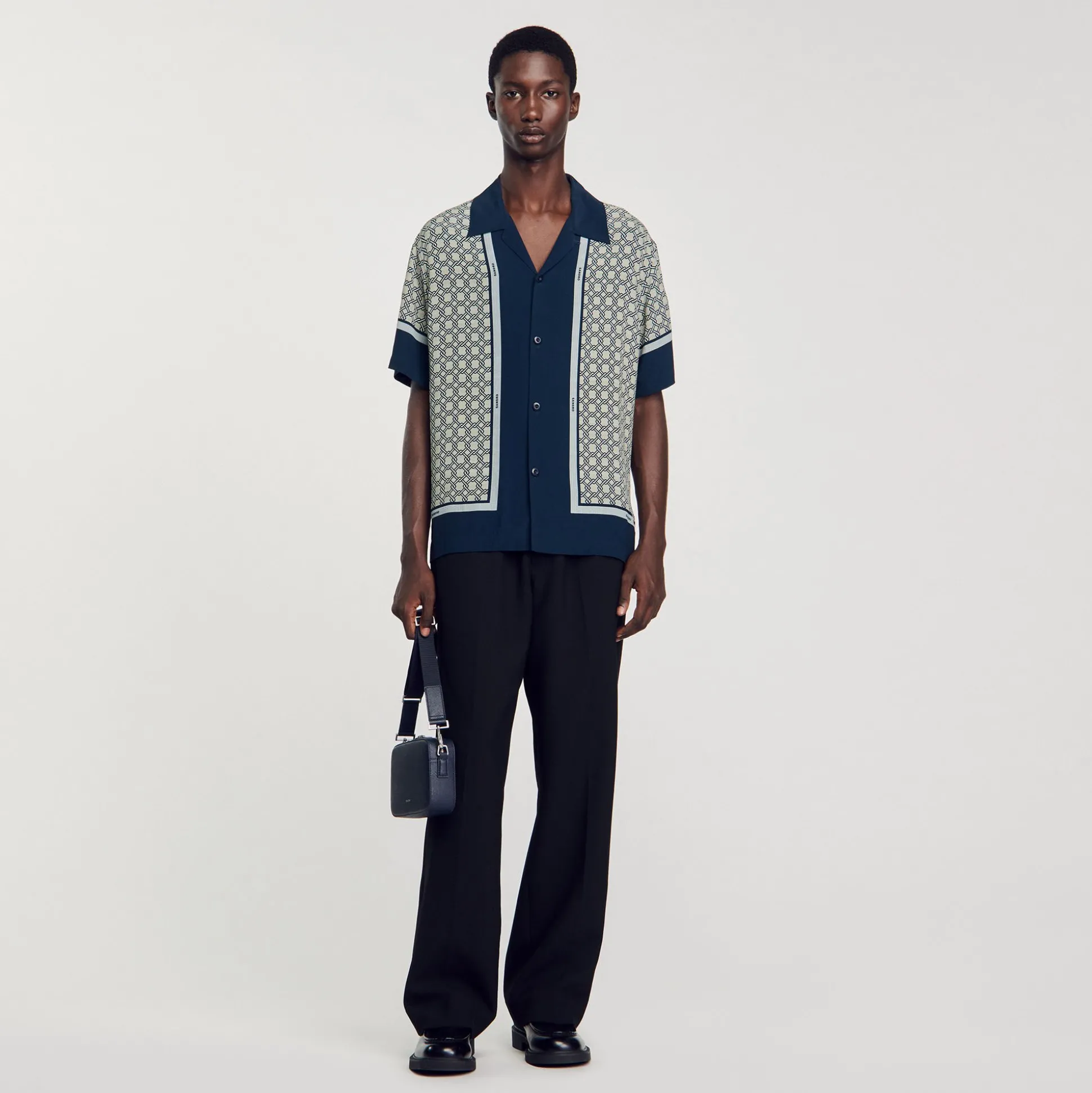 Camicia A Maniche Corte Con Stampa