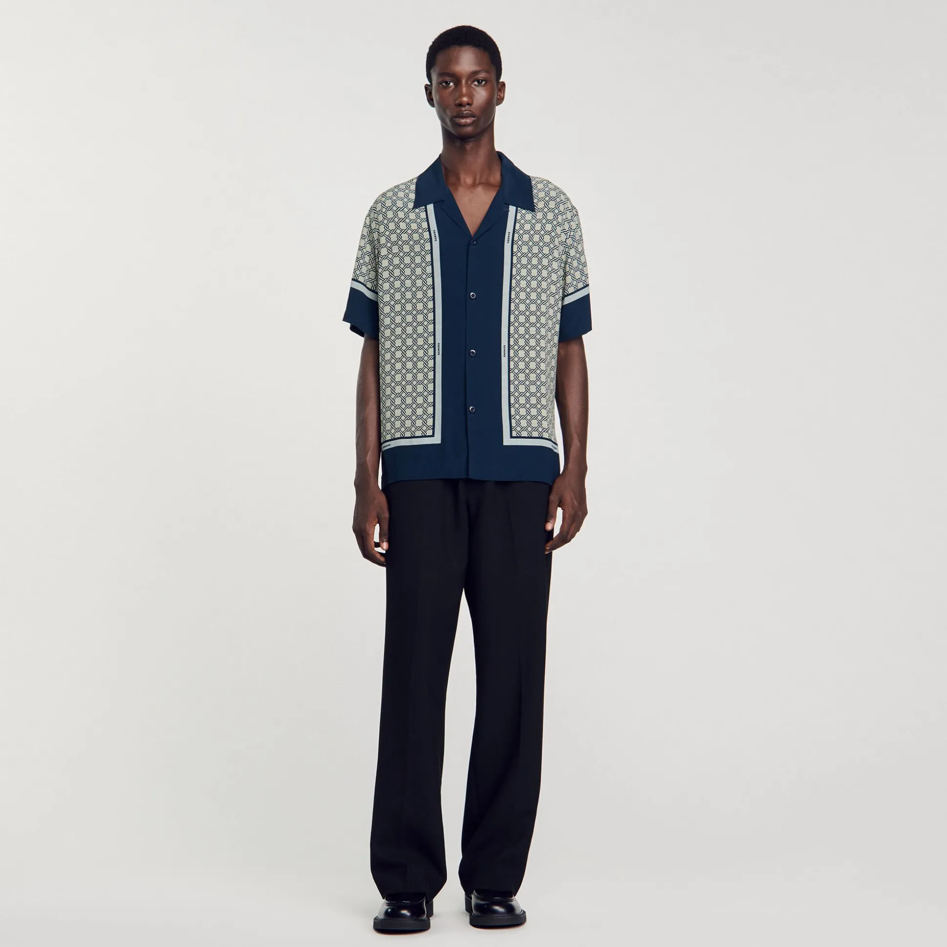 Camicia A Maniche Corte Con Stampa