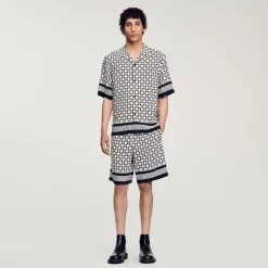 Camicia A Maniche Corte Square Cross