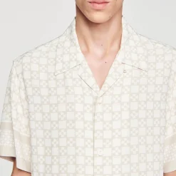 Camicia A Maniche Corte Square Cross