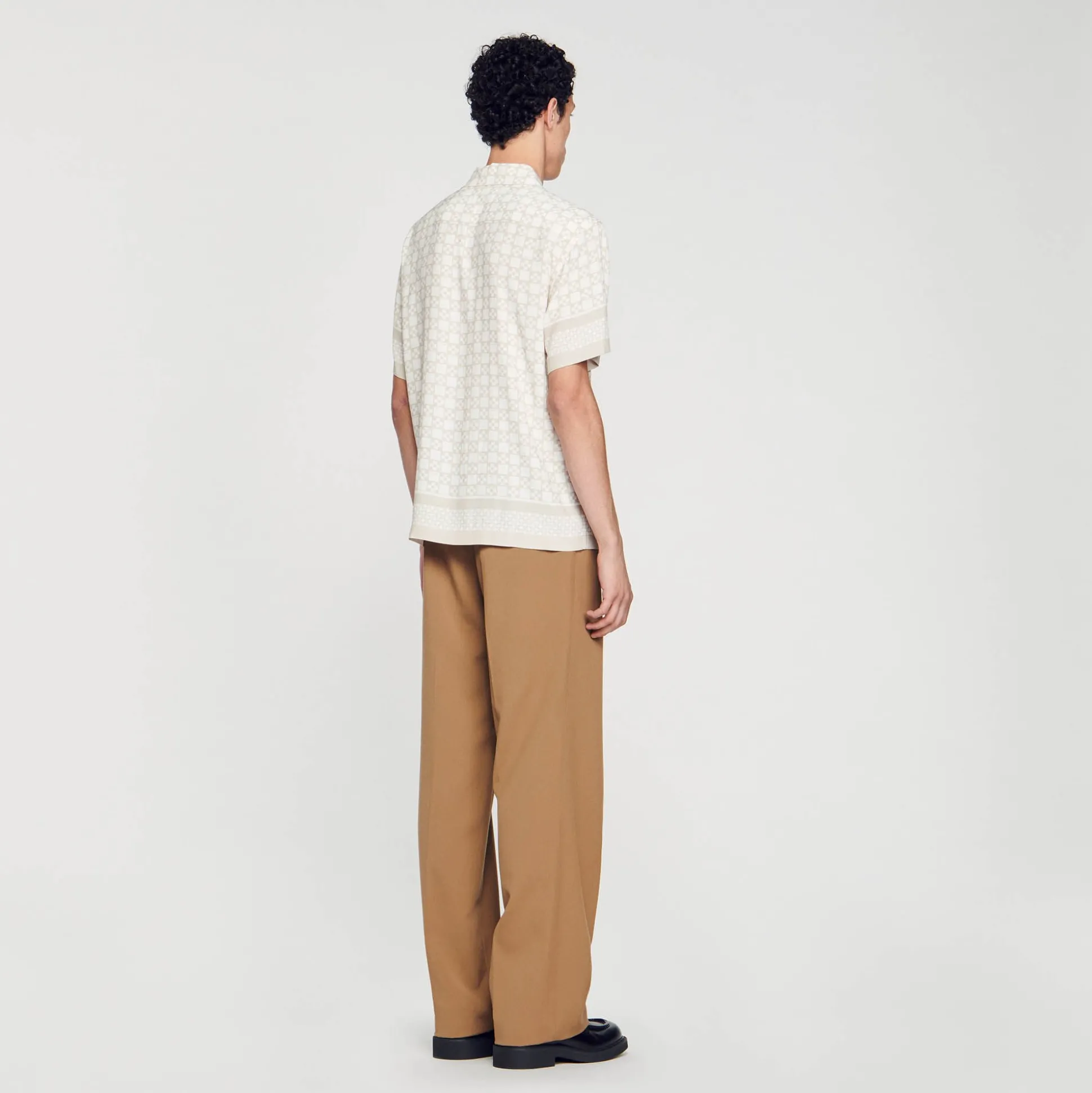 Camicia A Maniche Corte Square Cross