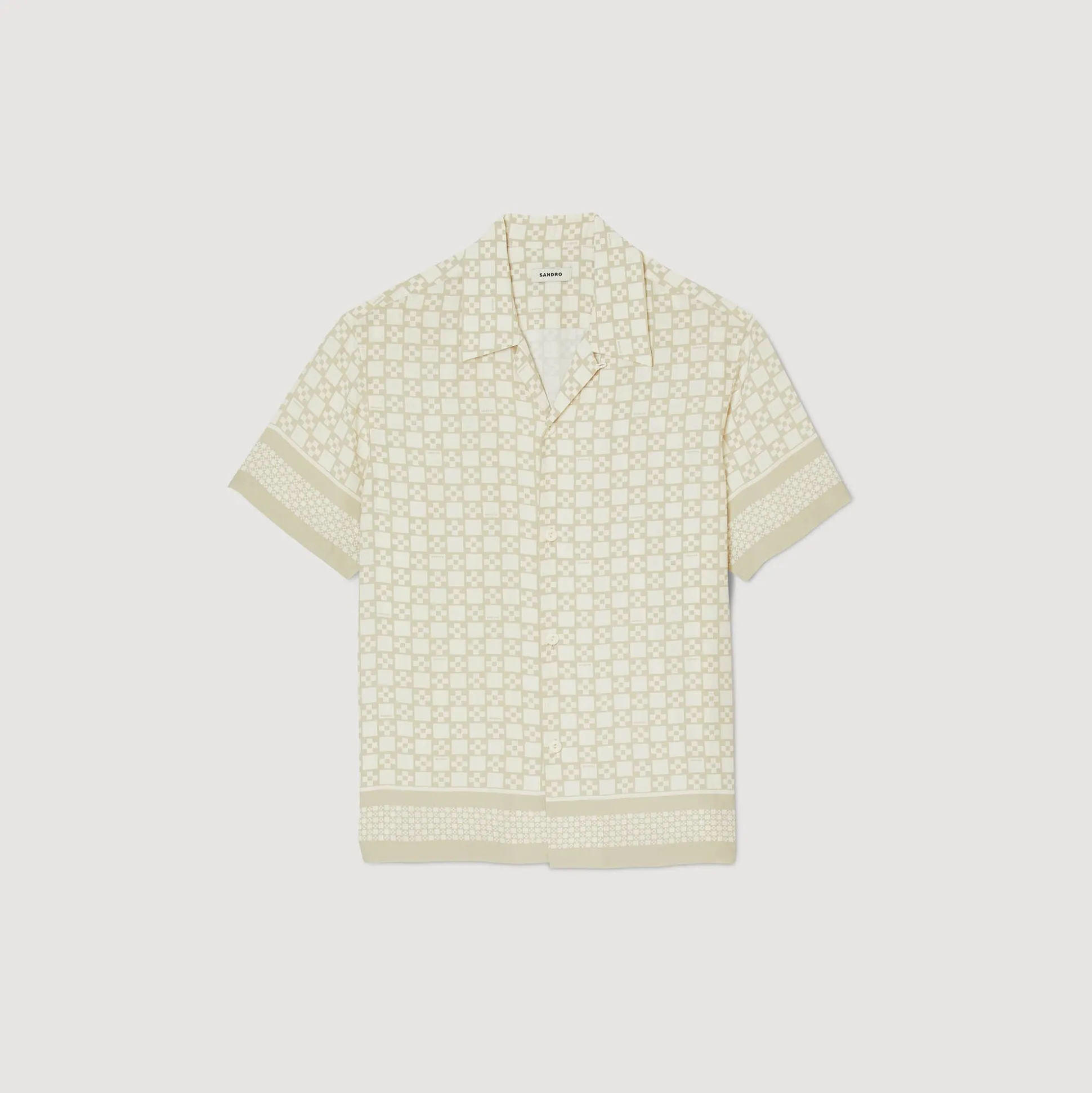 Camicia A Maniche Corte Square Cross