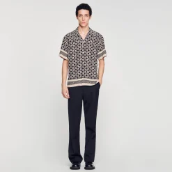 Camicia A Maniche Corte Square Cross