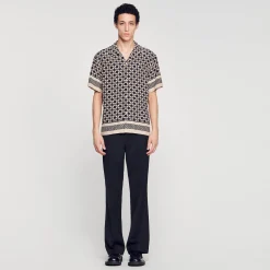Camicia A Maniche Corte Square Cross