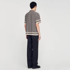 Camicia A Maniche Corte Square Cross