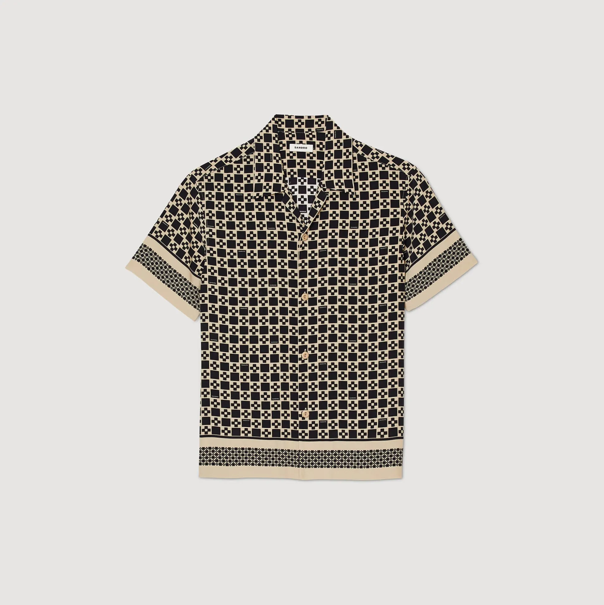 Camicia A Maniche Corte Square Cross