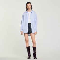 Camicia A Quadri Decorata Con Borchie