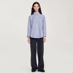 Camicia A Quadri Glitterata