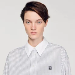 Camicia A Righe Oversize
